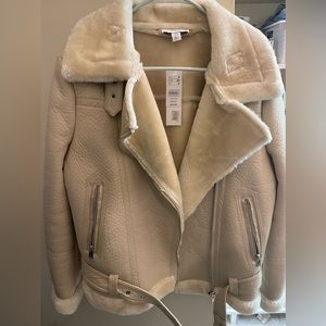 Topshop moto faux leather jacket